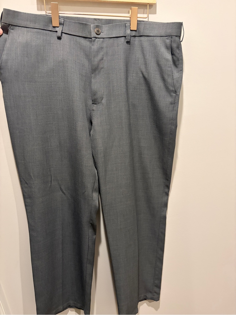 Men's Haggar Dark Gray Tweed Dress Pants